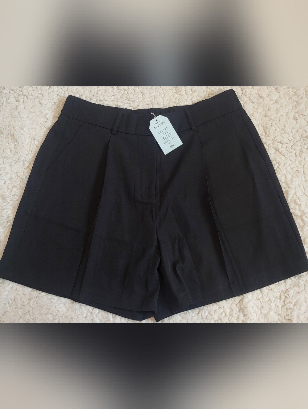 NiMan High Waisted Dressy Black Shorts Size XL